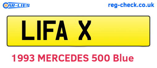 L1FAX are the vehicle registration plates.
