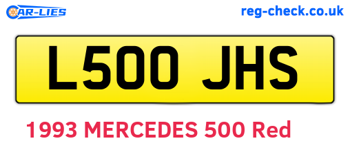 L500JHS are the vehicle registration plates.