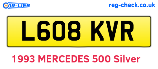 L608KVR are the vehicle registration plates.