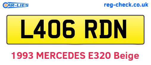 L406RDN are the vehicle registration plates.