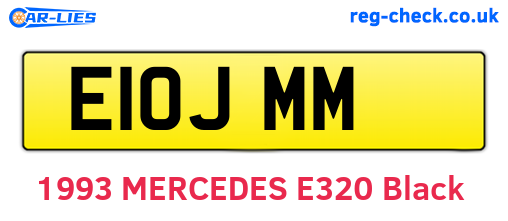 E10JMM are the vehicle registration plates.