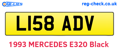 L158ADV are the vehicle registration plates.