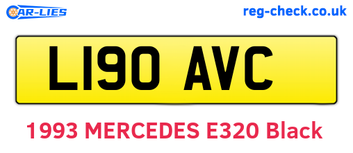 L190AVC are the vehicle registration plates.