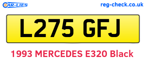 L275GFJ are the vehicle registration plates.