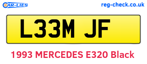 L33MJF are the vehicle registration plates.