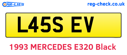 L45SEV are the vehicle registration plates.
