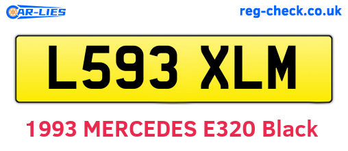 L593XLM are the vehicle registration plates.