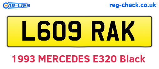 L609RAK are the vehicle registration plates.