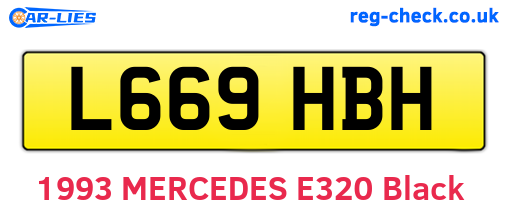 L669HBH are the vehicle registration plates.