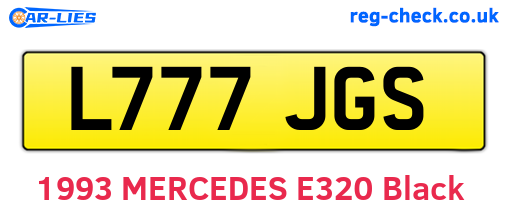 L777JGS are the vehicle registration plates.