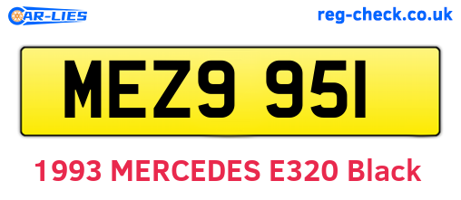 MEZ9951 are the vehicle registration plates.