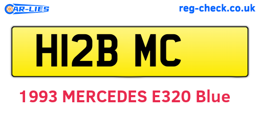 H12BMC are the vehicle registration plates.