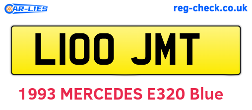 L100JMT are the vehicle registration plates.