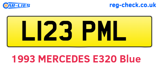 L123PML are the vehicle registration plates.