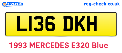 L136DKH are the vehicle registration plates.