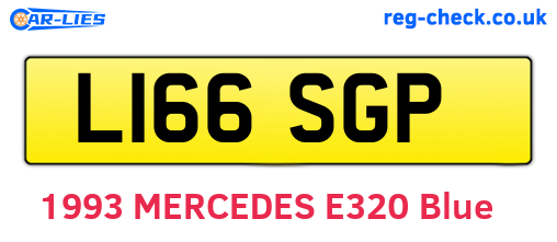 L166SGP are the vehicle registration plates.