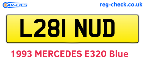 L281NUD are the vehicle registration plates.