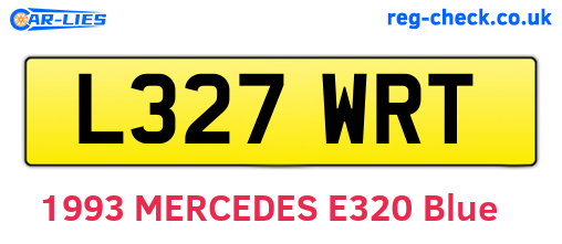 L327WRT are the vehicle registration plates.