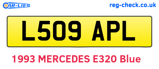 L509APL are the vehicle registration plates.