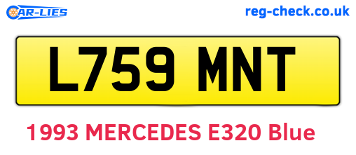 L759MNT are the vehicle registration plates.