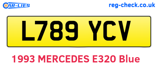L789YCV are the vehicle registration plates.