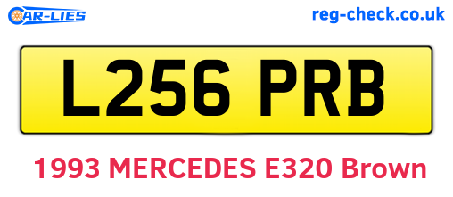 L256PRB are the vehicle registration plates.