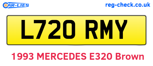 L720RMY are the vehicle registration plates.