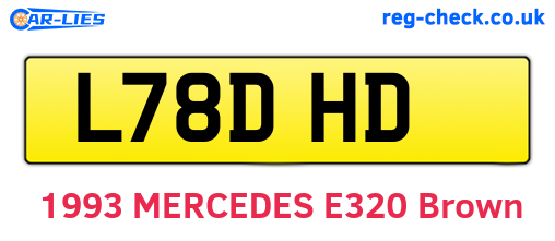 L78DHD are the vehicle registration plates.