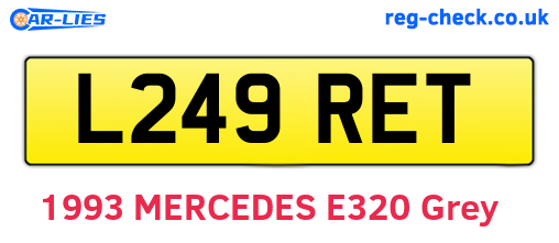 L249RET are the vehicle registration plates.