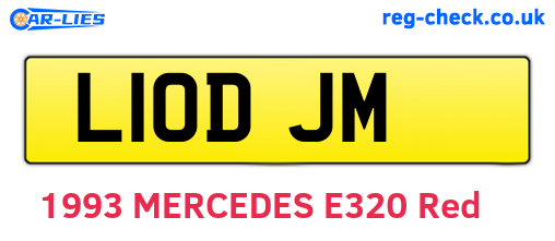 L10DJM are the vehicle registration plates.