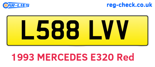 L588LVV are the vehicle registration plates.