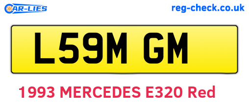 L59MGM are the vehicle registration plates.