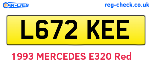L672KEE are the vehicle registration plates.