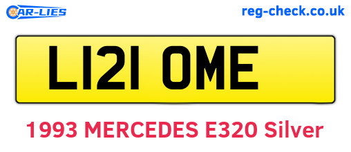 L121OME are the vehicle registration plates.