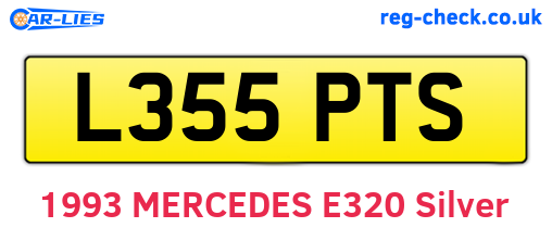 L355PTS are the vehicle registration plates.
