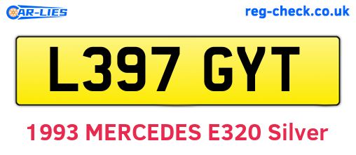 L397GYT are the vehicle registration plates.