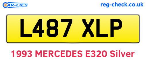 L487XLP are the vehicle registration plates.