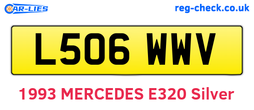L506WWV are the vehicle registration plates.