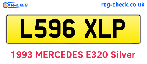 L596XLP are the vehicle registration plates.