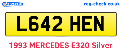 L642HEN are the vehicle registration plates.