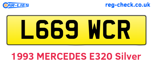L669WCR are the vehicle registration plates.