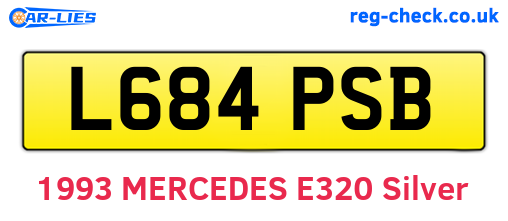 L684PSB are the vehicle registration plates.