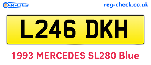 L246DKH are the vehicle registration plates.