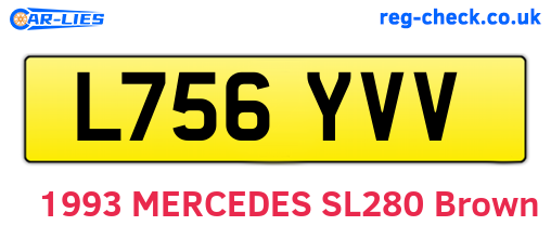 L756YVV are the vehicle registration plates.