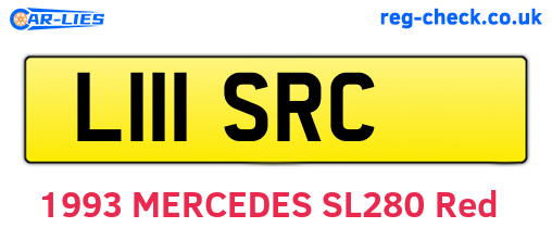 L111SRC are the vehicle registration plates.