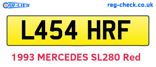 L454HRF are the vehicle registration plates.