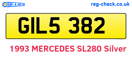 GIL5382 are the vehicle registration plates.