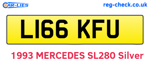 L166KFU are the vehicle registration plates.