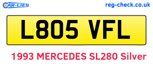 L805VFL are the vehicle registration plates.
