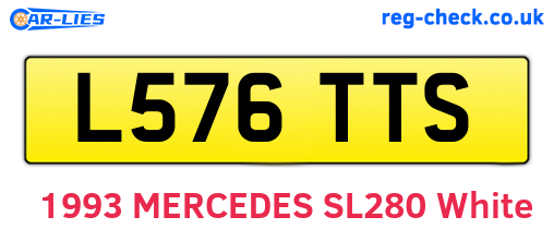 L576TTS are the vehicle registration plates.